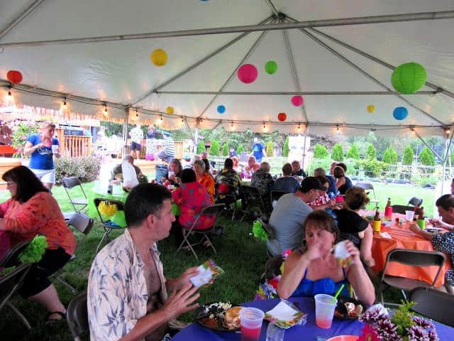 Backyard pig roast and luau 2015