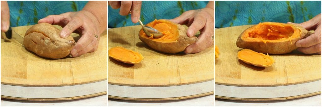 Twice Baked Sweet Potato Boats photo tutorial