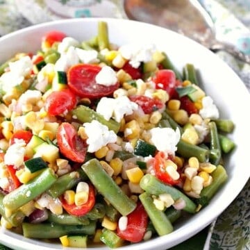 Summer's Best Farmer's Market Vegetable Salad with corn and green beans.