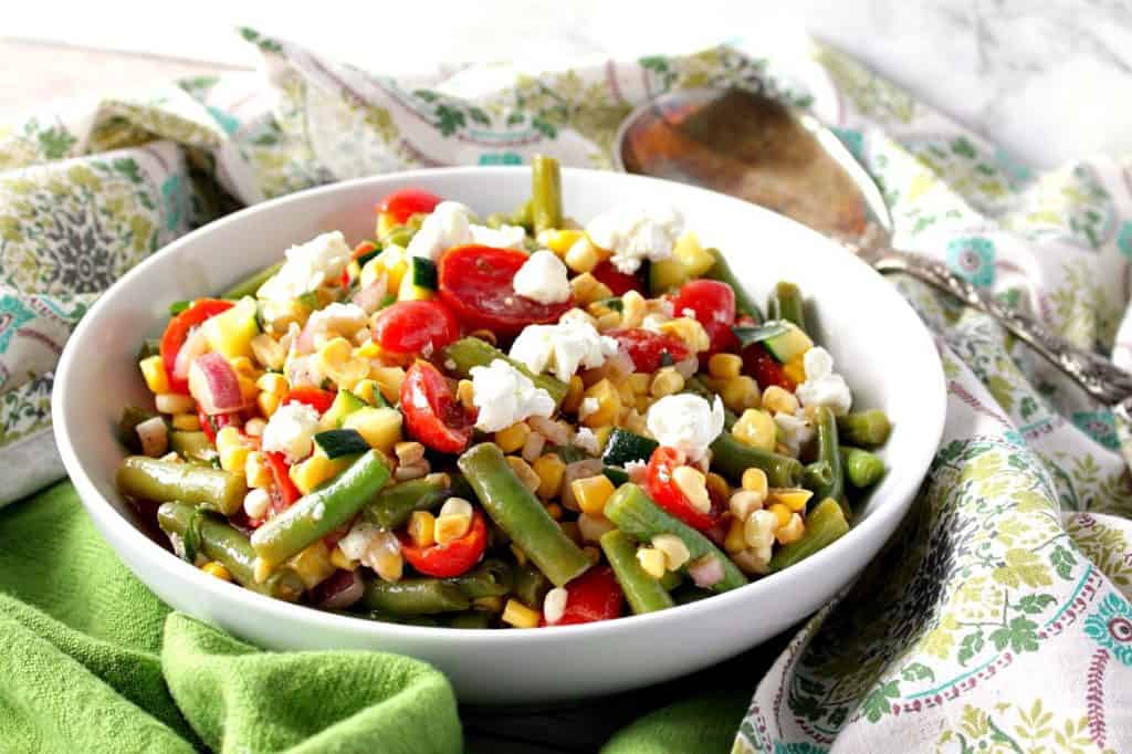 Summer's Best Farmer's Market Fresh Vegetable Salad with Tomatoes and Zucchini