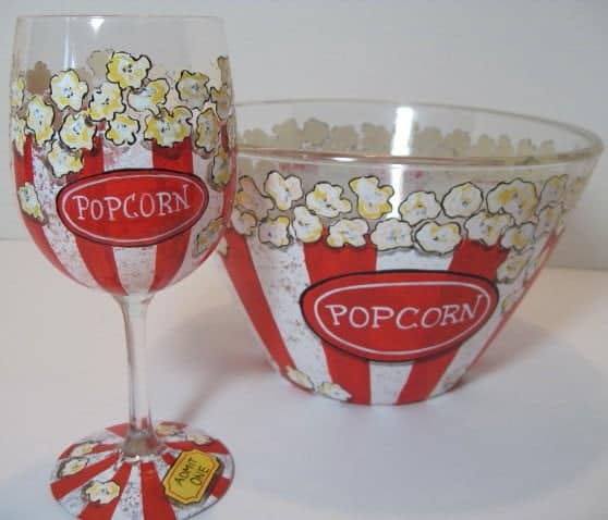 how i make my hand painted popcorn bowls with a video