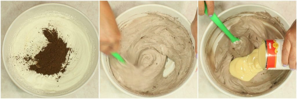 How to mix No Churn Triple Chocolate Kahlua Ice Cream