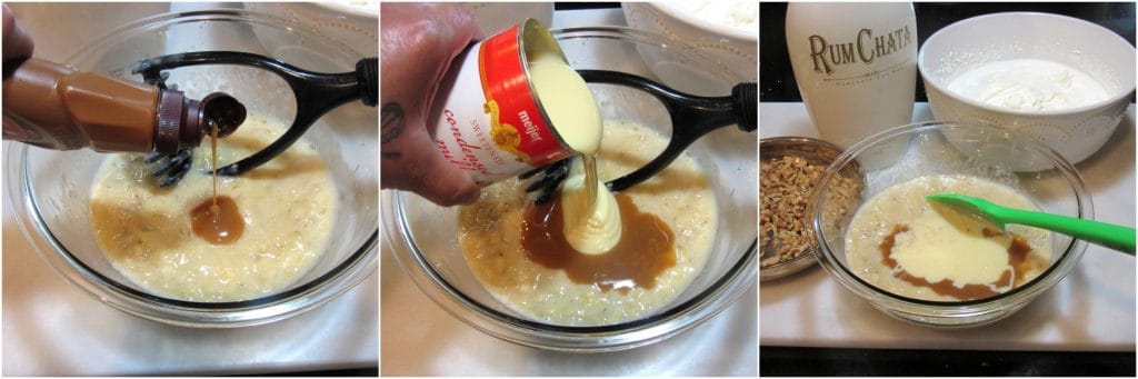 How to make no churn banana walnut ice cream with sweetened condensed milk and caramel sauce. - Kudos Kitchen by Renee