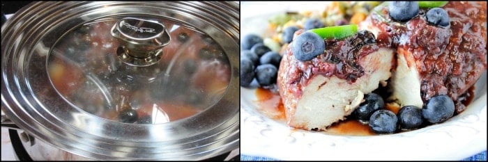 How to make Blueberry BBQ Sauce Chicken photo tutorial.