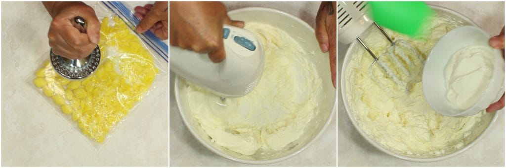 How to make lemon cheesecake with lemon drop candy.