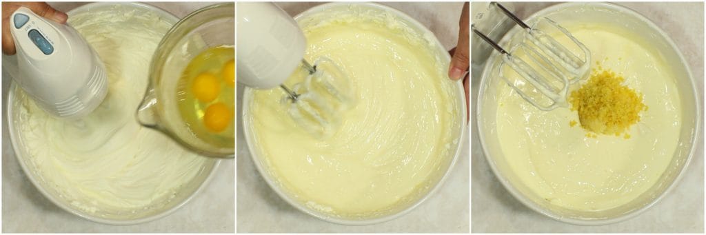 How to make homemade lemon cheesecake with lemon curd filling.
