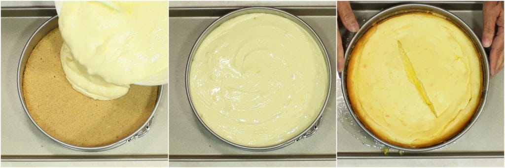 How to make lemon cheesecake with lemon curd topping.