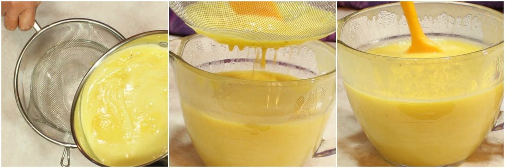 How to make and strain homemade lemon curd