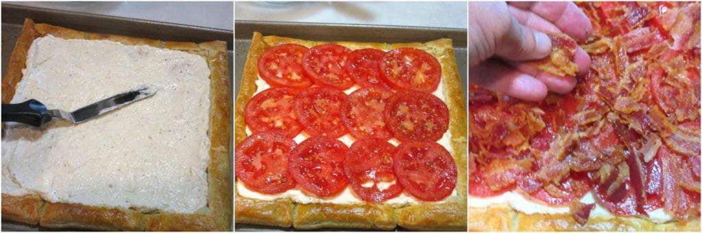 Making a BLT Puff Pastry Tart Recipe - Kudos Kitchen by Renee