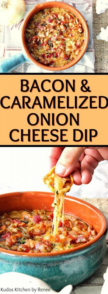 Bacon Caramelized Onion Cheese Dip photo collage