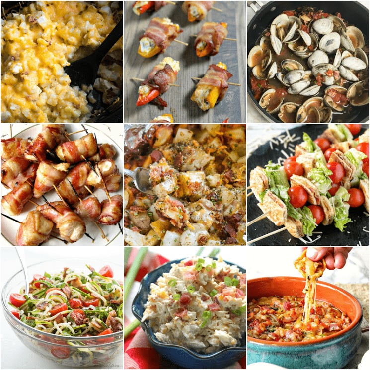 Bacon Month Recipe Collage Week One