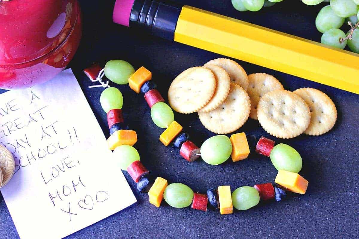 How to Make A Healthy Edible Necklace On A String for BackToSchool