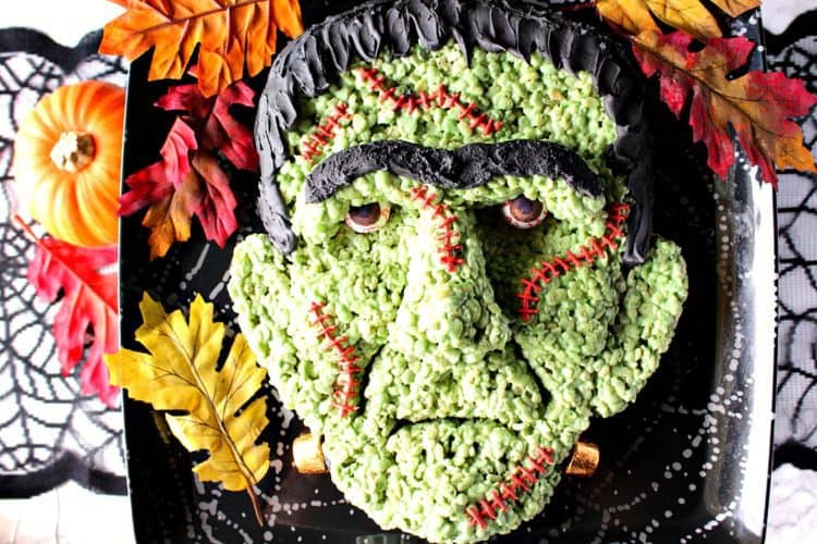 freaky frankenstein rice cereal halloween treat with complete photo tutorial