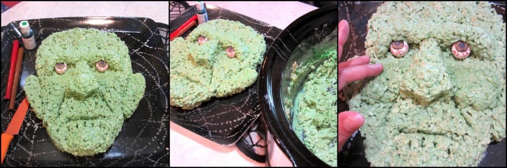 How to make Frankenstein Rice Cereal Halloween Treat | Kudos Kitchen by Renee