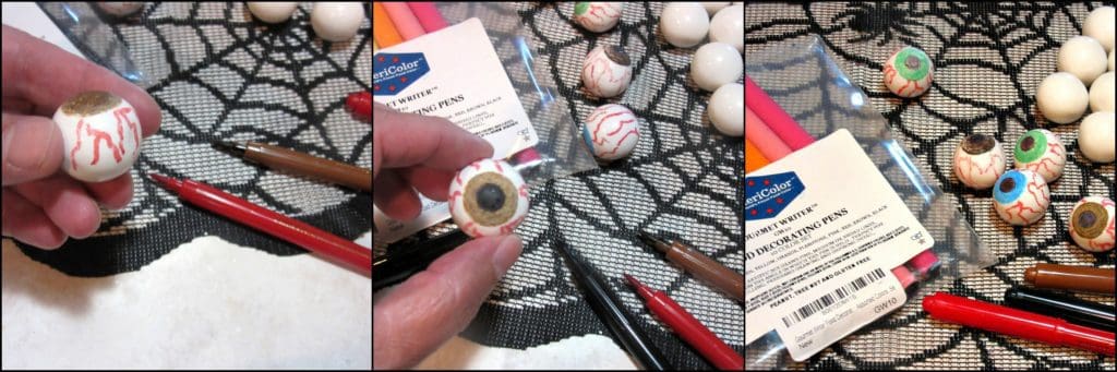 How to make gumball eyeballs for Frankenstein Rice Cereal Halloween Treat.