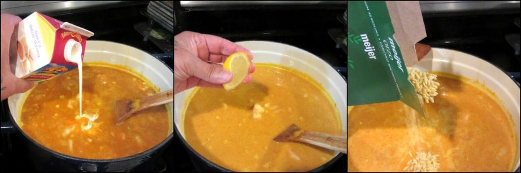 How to make pumpkin corn chowder with shrimp photo tutorial.