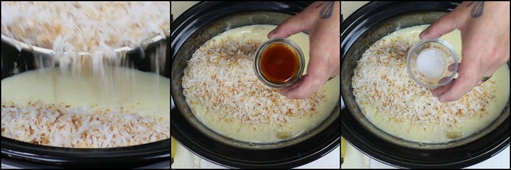 How to make slow cooker banana coconut pudding