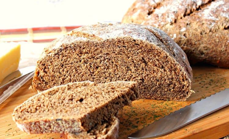 crusty rustic old world onion rye bread with dill