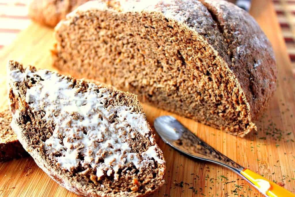 Crusty Rustic Old World Onion Rye Bread with Dill