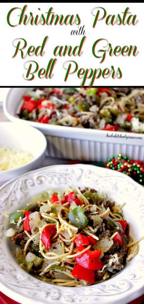 This recipe for Christmas Pasta with Red & Green Bell Peppers has proven to be a winner in our home every Christmas season, and I trust it will be a winner in your home, too. - kudoskitchenbyrenee.com