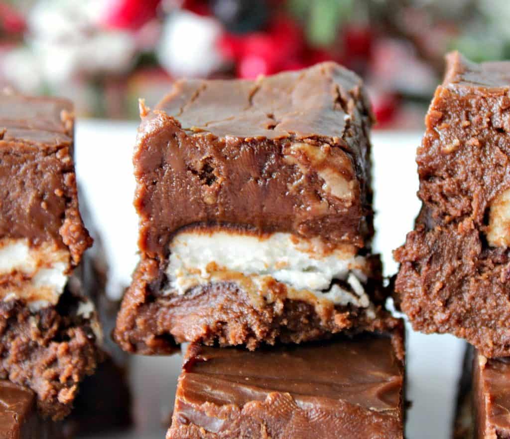 Chocolate Espresso Peppermint Fudge | Kudos Kitchen by Renee