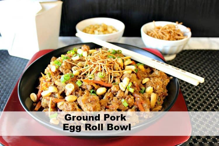 tasty chinese ground pork egg roll bowl kudos kitchen style