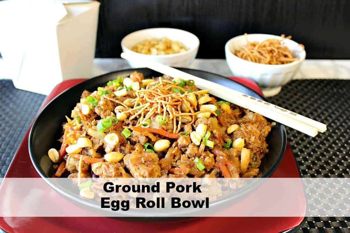 Ground Pork Egg Roll Bowl Recipe Kudos Kitchen Style
