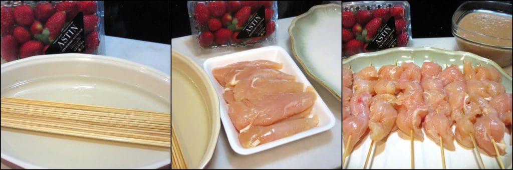 Healthy Nutritious Chicken with Strawberry Satay Sauce for #SundaySupper featuring Florida Strawberries