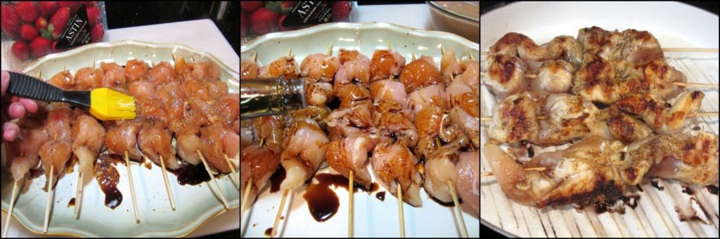 How to make Chicken Satay with Strawberry Satay Sauce.