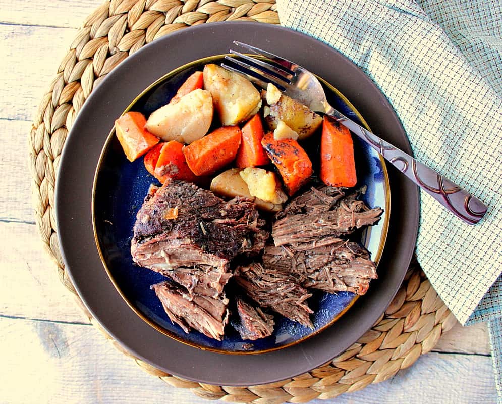 Best Ever Oven Braised Pot Roast with Potatoes & Carrots | Kudos Kitchen by Renee