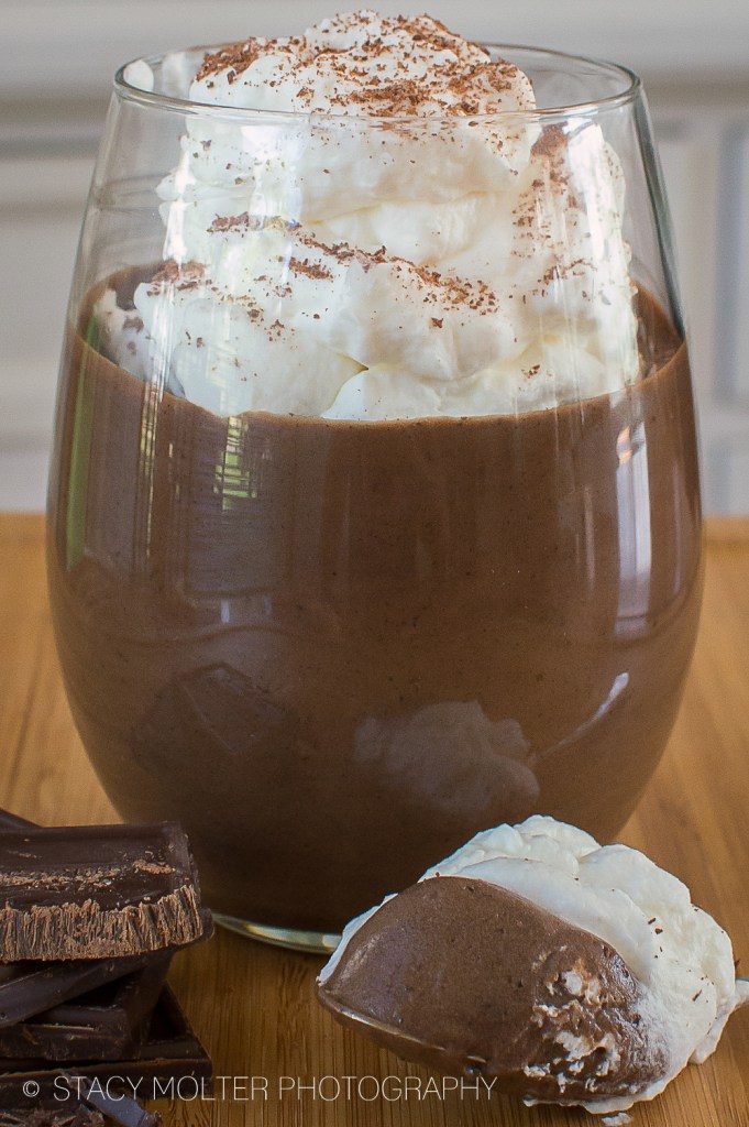 Chocolate mousse in a glass for chocolate dessert recipes roundup