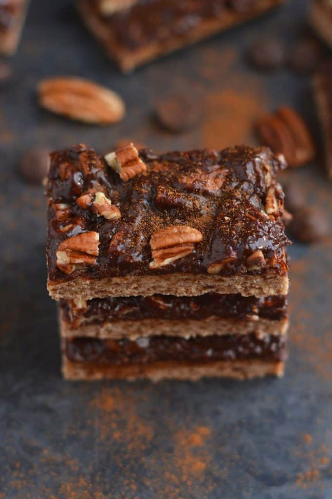 a stack of brownies with nuts for chocolate dessert recipes roundup