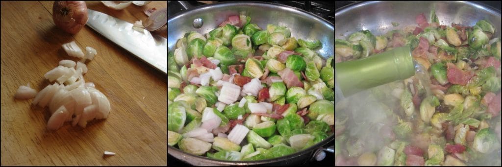 How to make Skillet Chicken Thighs with Brussels Sprouts & Bacon Tutorial - www.kudoskitchenbyrenee.com