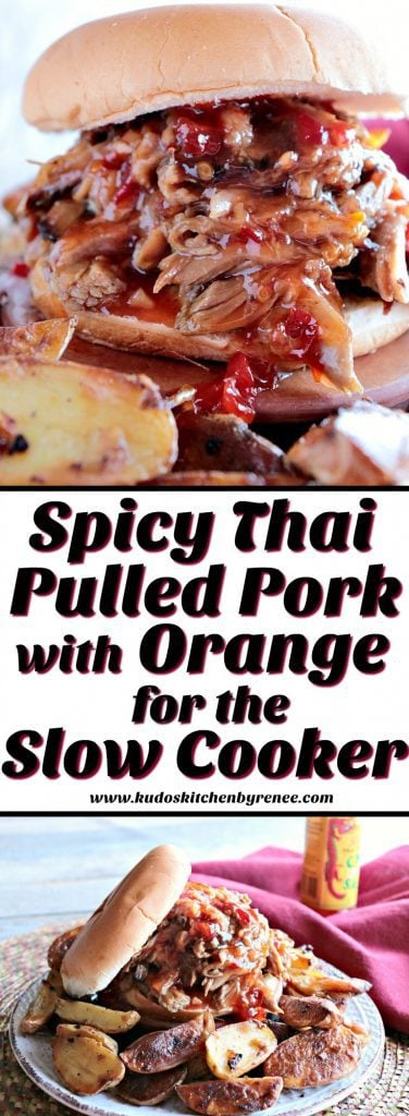 Spicy Thai Pulled Pork with Orange for the Slow Cooker - www.kudoskitchenbyrenee.com