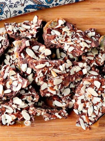 Double Chocolate Graham Cracker Toffee with Almonds