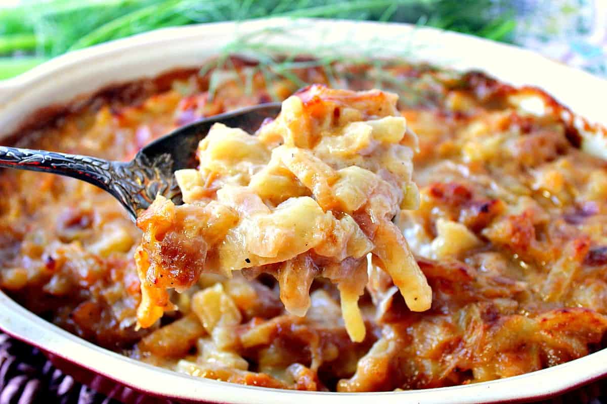 Deliciously Cheesy Baked Fennel Onion Gratin Recipe