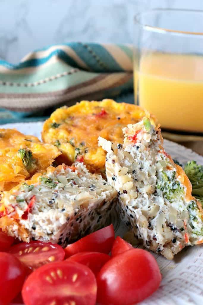 Healthy Quinoa Veggie Egg White Cups for Breakfast - kudoskitchenbyrenee.com