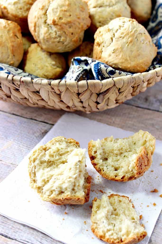 One Bowl Homemade Beer Biscuits with Herbs - kudoskitchenbyrenee.com