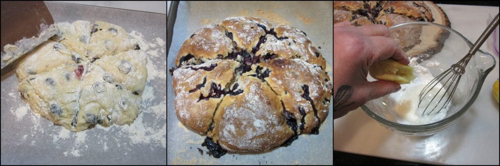 Tart & Tender Blueberry Lemon Scones with Lemon Vanilla Icing - www.kudoskitchenbyrenee.com