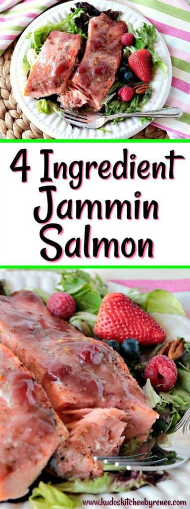 vertical title text collage image of jammin salmon.