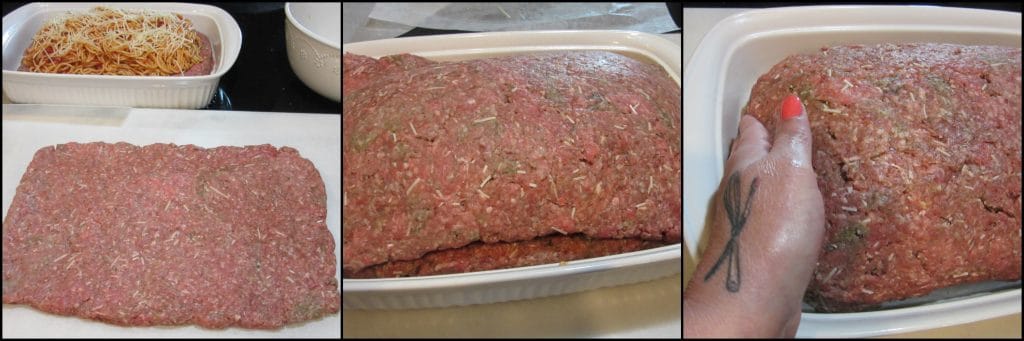 How to make Spaghetti Stuffed Meatloaf with a Melted Cheese Topping - www.kudoskitchenbyrenee.com