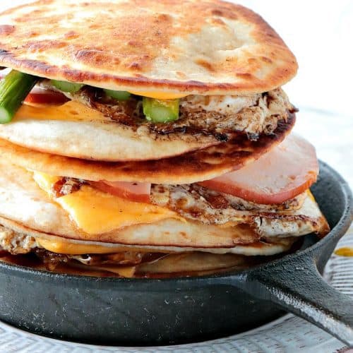 Canadian Bacon, Egg & Asparagus Breakfast Quesadillas - kudoskitchenbyrenee.com
