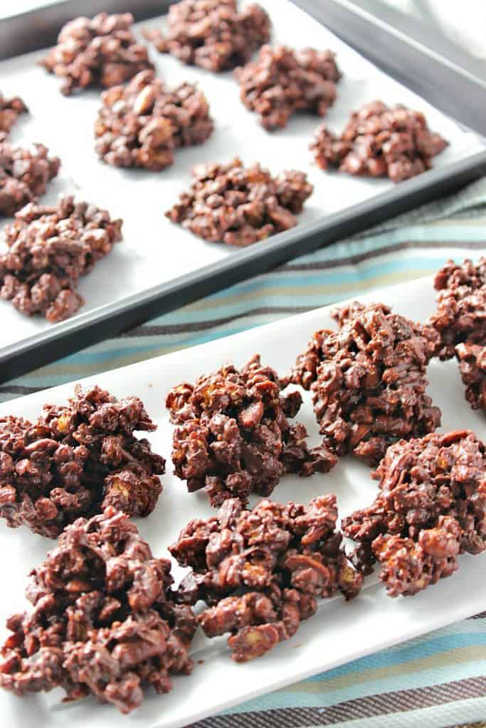 No Bake Peanut Butter & Chocolate Granola Jumbles Candy Recipe - Kudos Kitchen by Renee