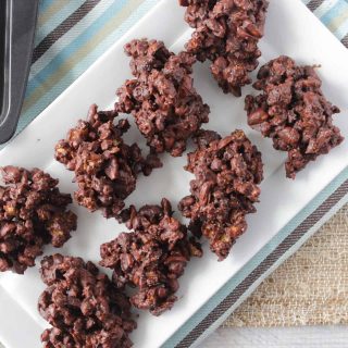 No Bake Peanut Butter & Chocolate Granola Jumbles Candy Recipe - Kudos Kitchen by Renee