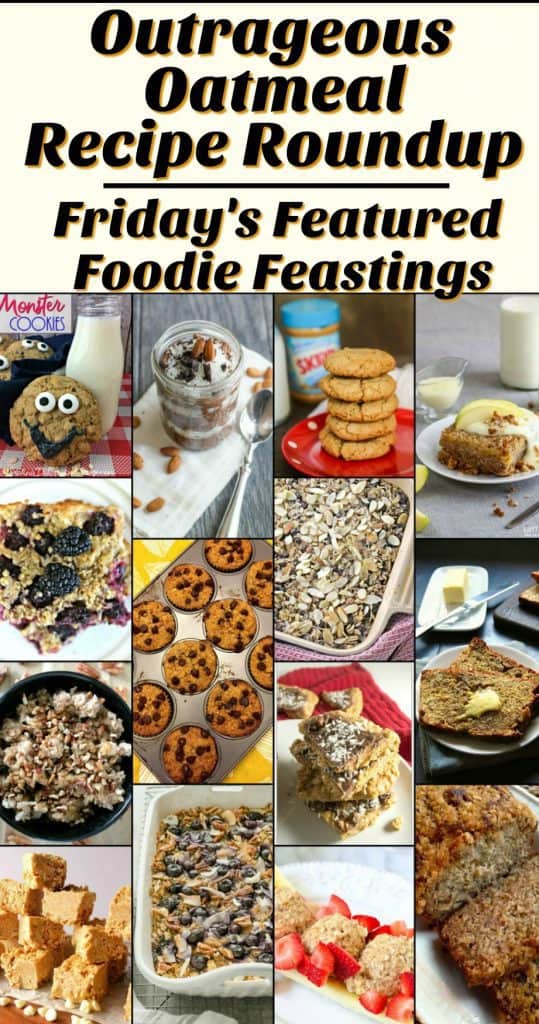 Outrageous Oatmeal Recipe Roundup 2018 for Friday's Featured Foodie Feastings - kudoskitchenbyrenee.com