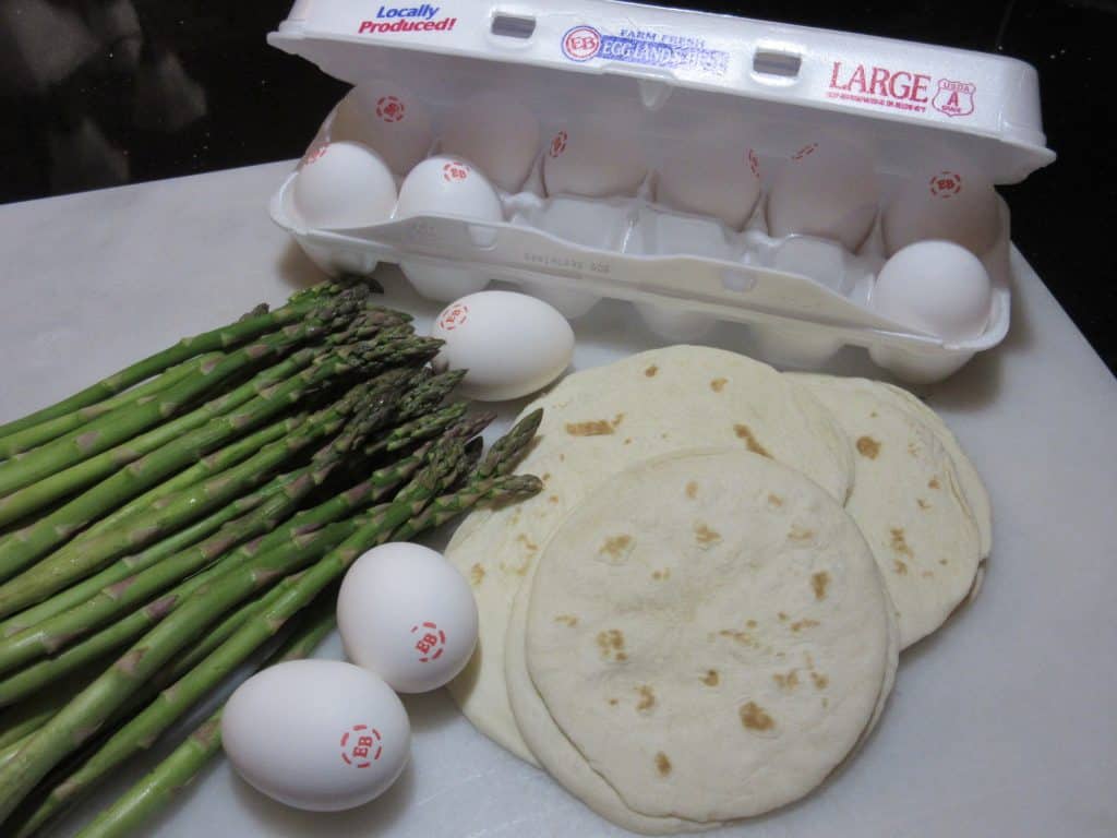 Eggland's Best Eggs and Michigan Asparagus prep shot for #BrunchWeek