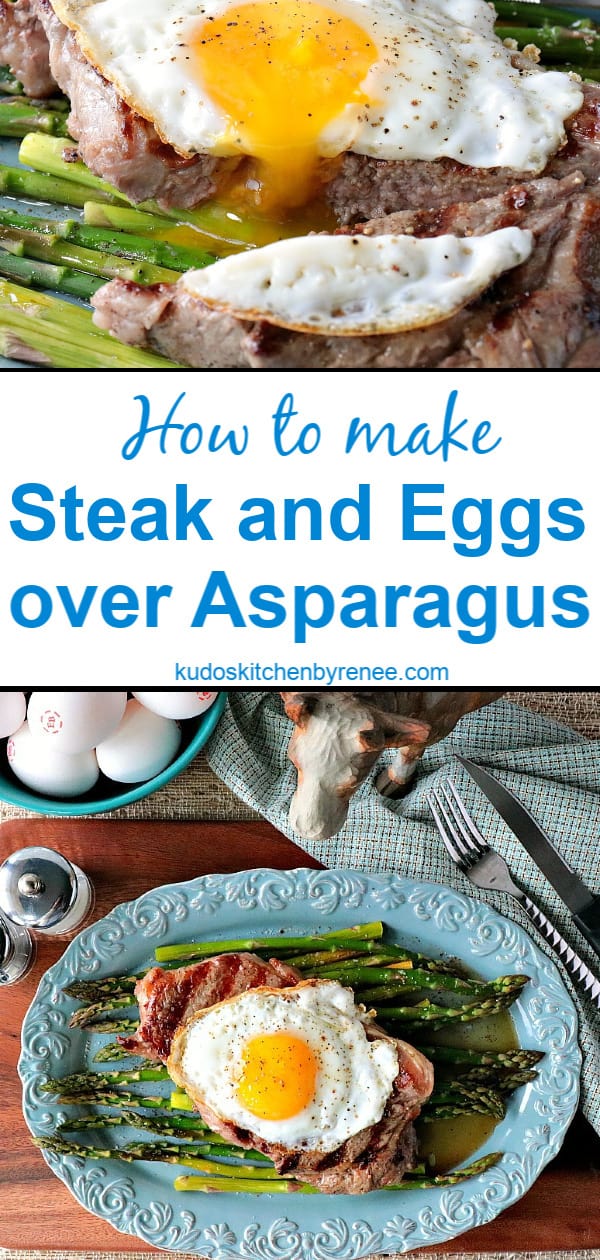 Buttery Rich Keto Steak and Eggs Over Asparagus Recipe