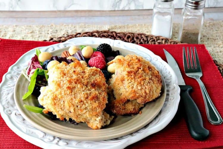 buttery gluten free macadamia nut chicken thighs recipe