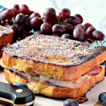 Sweet & Savory Monte Cristo Blueberry French Toast - www.kudoskitchenbyrenee.com