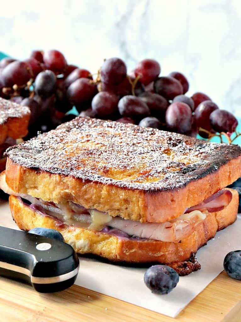 Sweet & Savory Blueberry Monte Cristo French Toast - www.kudoskitchenbyrenee.com